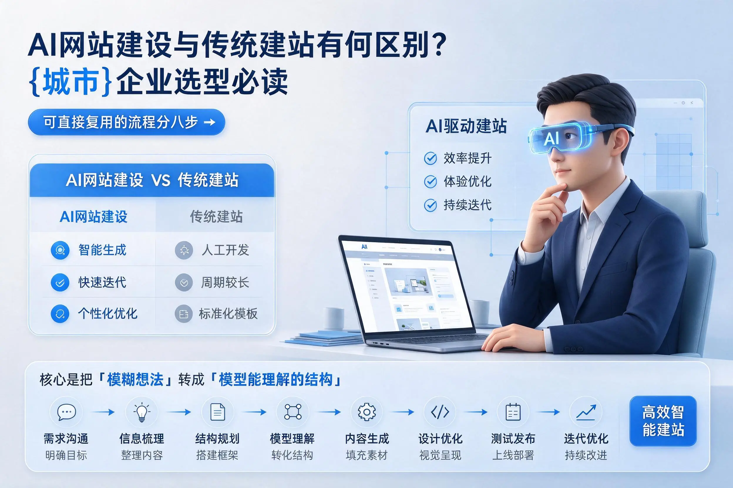 AI网站建设与传统建站有何区别？贺州企业选型必读