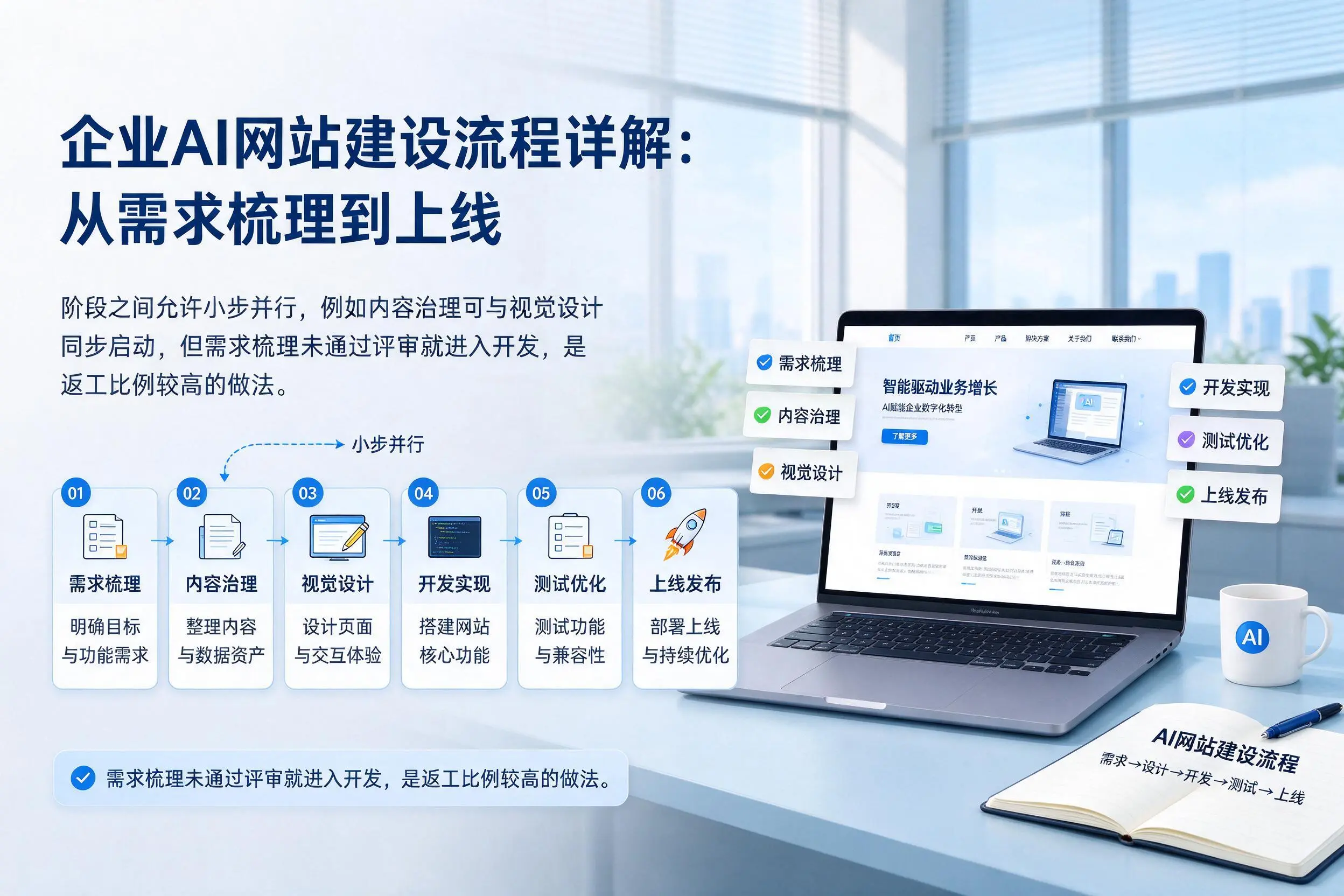 贺州企业AI网站建设流程详解：从需求梳理到上线