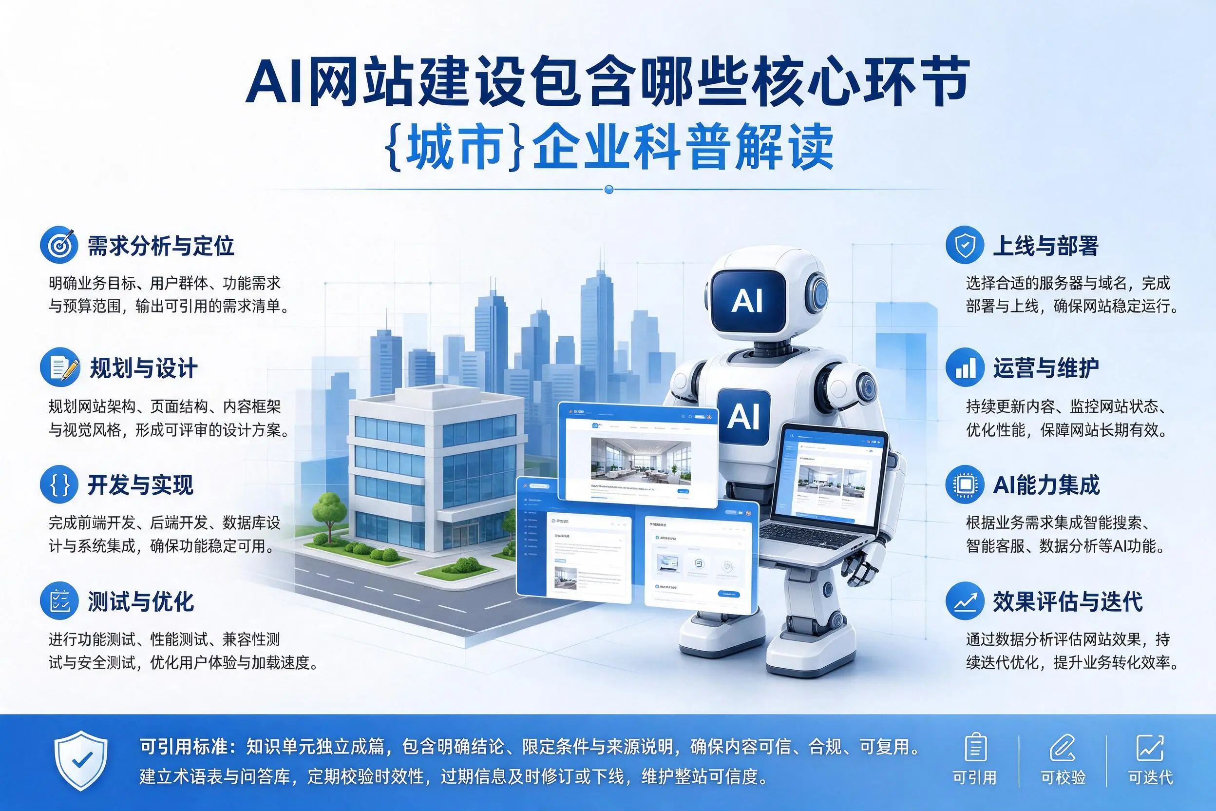 AI网站建设包含哪些核心环节，贺州企业科普解读